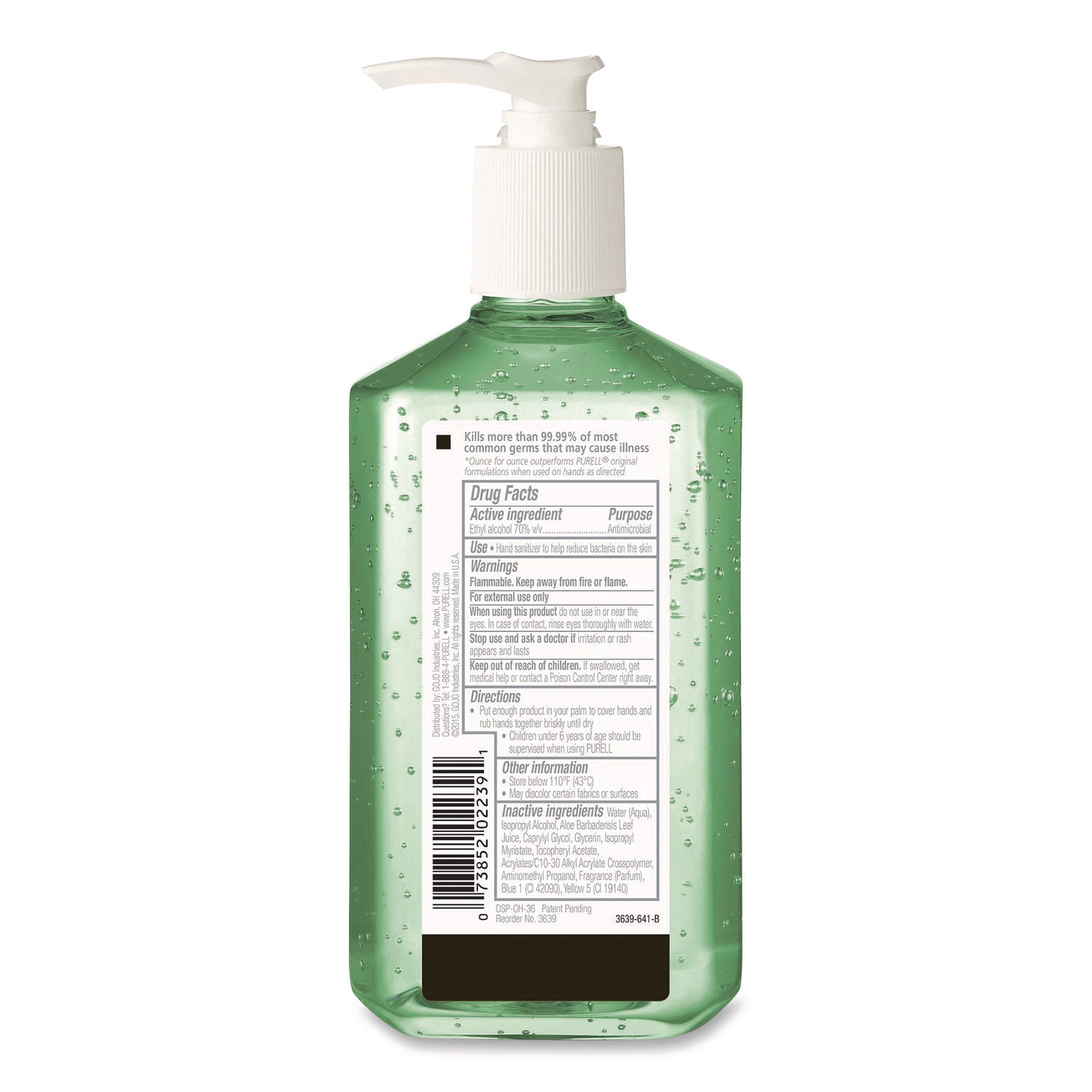 ADVANCED SOOTHING GEL HAND SANITIZER, FRESH SCENT WITH ALOE AND VITAMIN E, 12 OZ PUMP BOTTLE, 12/CARTON