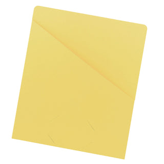 File Jackets, Letter Size, Yellow, 25/Pack