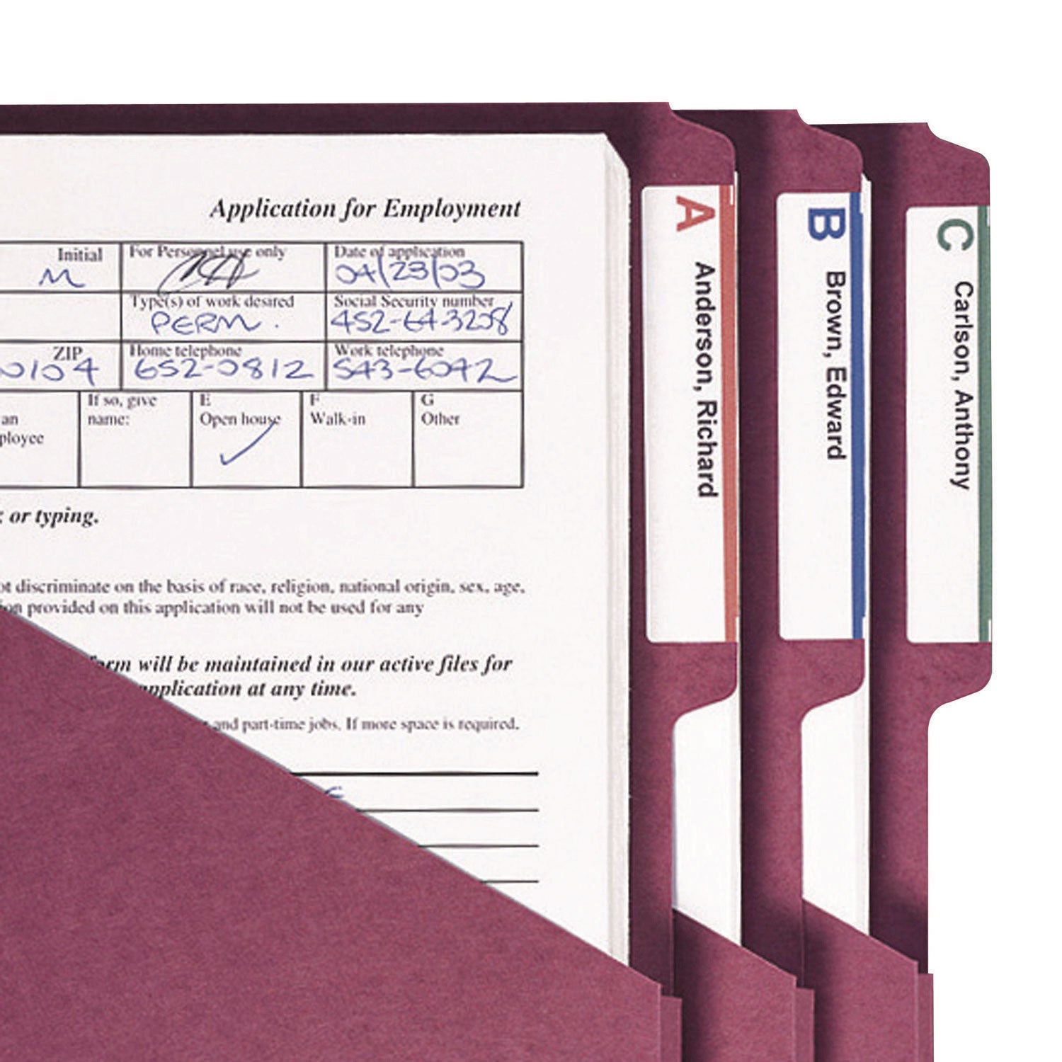 File Jackets, Letter Size, Assorted, 5/Pack