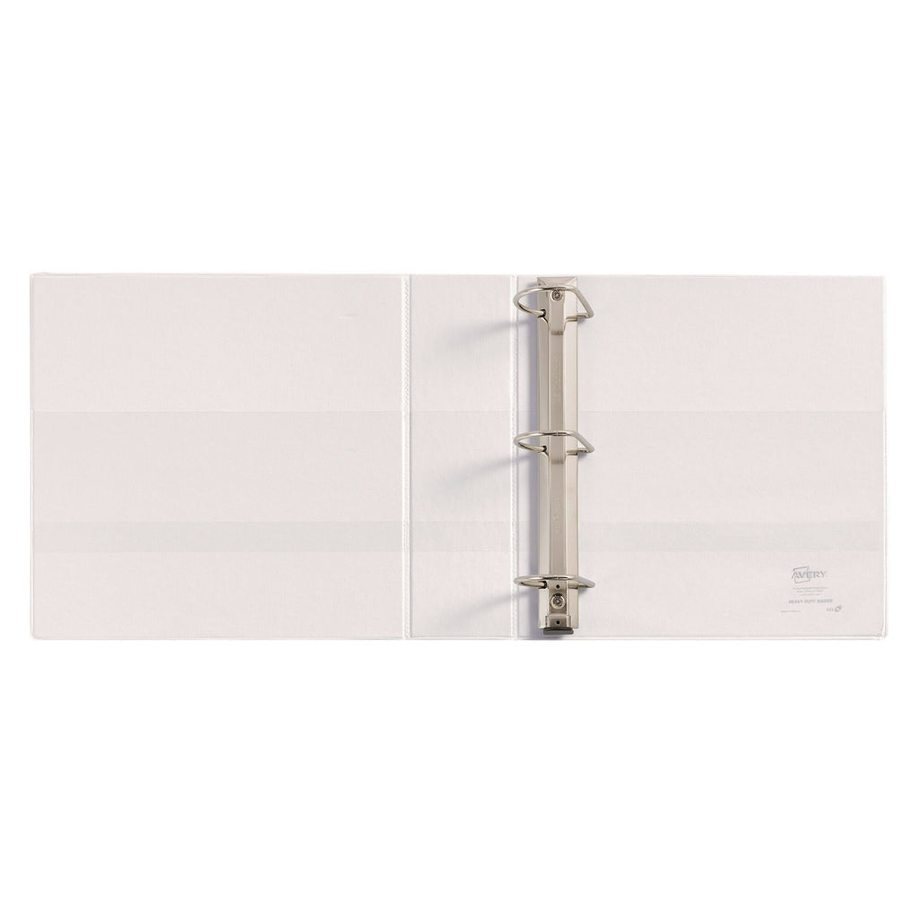 Heavy-Duty Non Stick View Binder with DuraHinge and Slant Rings, 3 Rings, 3" Capacity, 11 x 8.5, White, (5604)