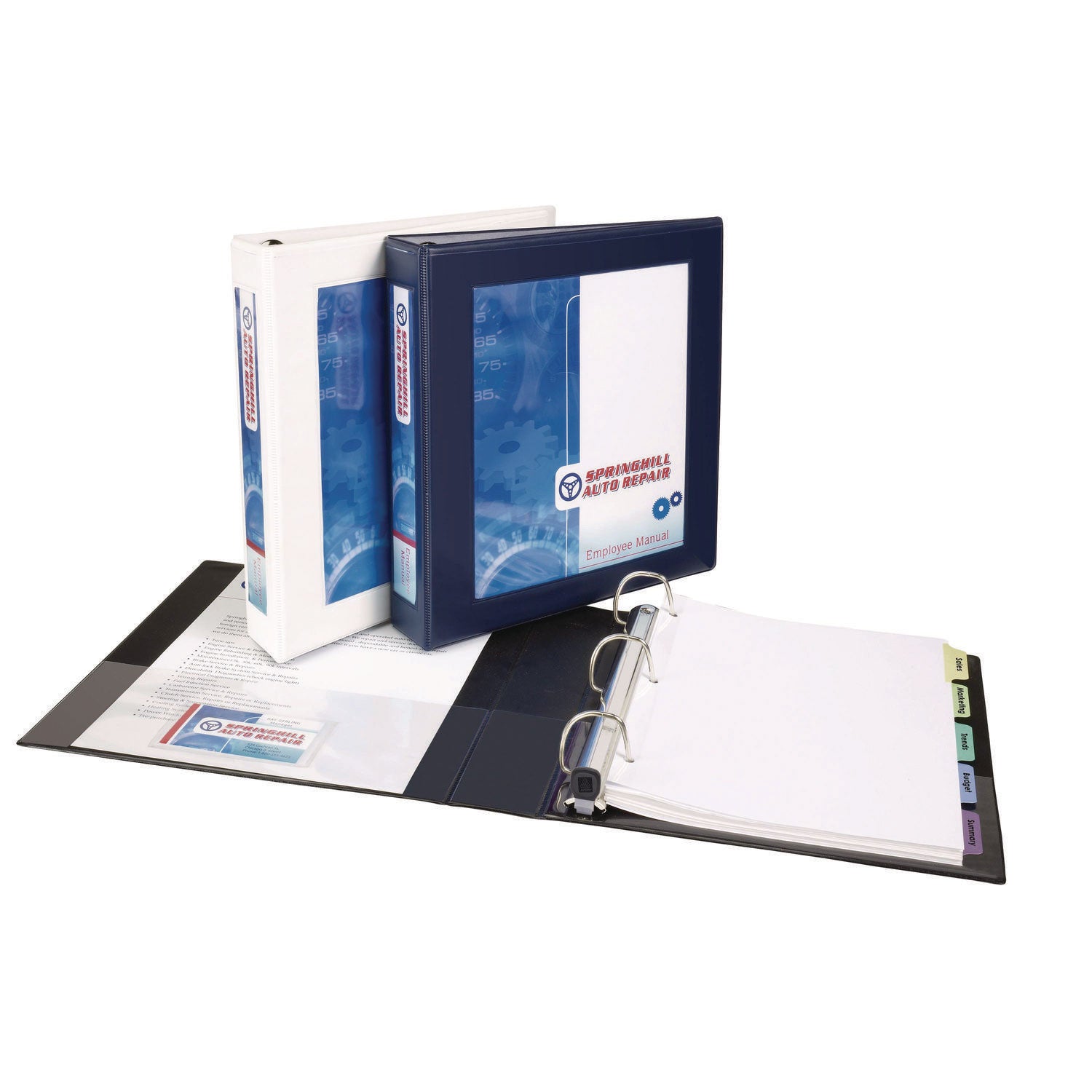 Framed View Heavy-Duty Binders, 3 Rings, 1.5" Capacity, 11 x 8.5, Black