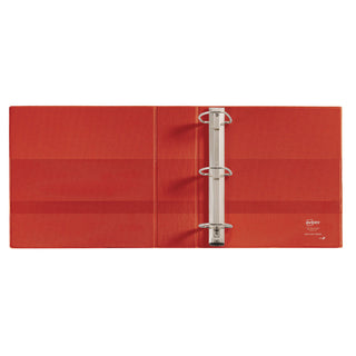 Heavy-Duty View Binder with DuraHinge and Locking One Touch EZD Rings, 3 Rings, 3" Capacity, 11 x 8.5, Red