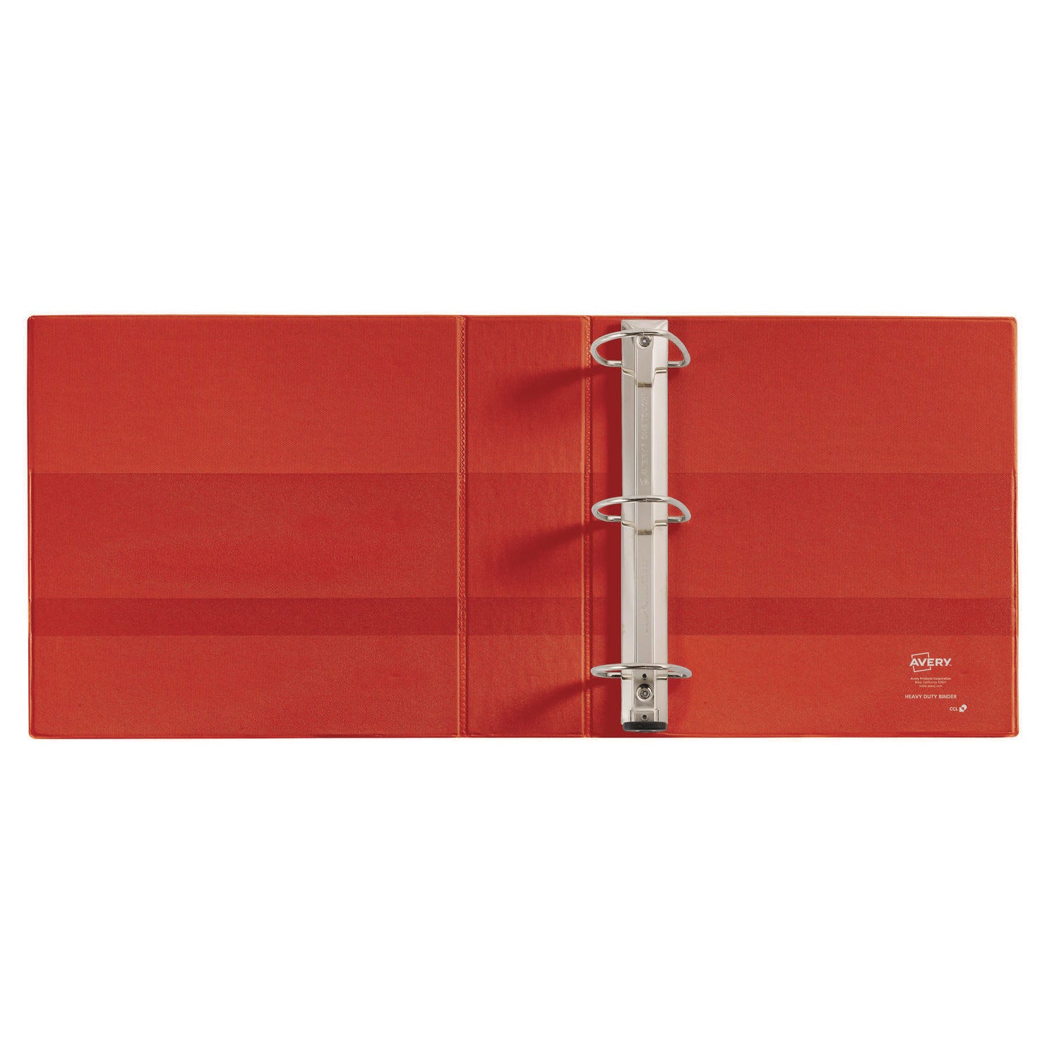 Heavy-Duty View Binder with DuraHinge and Locking One Touch EZD Rings, 3 Rings, 3" Capacity, 11 x 8.5, Red