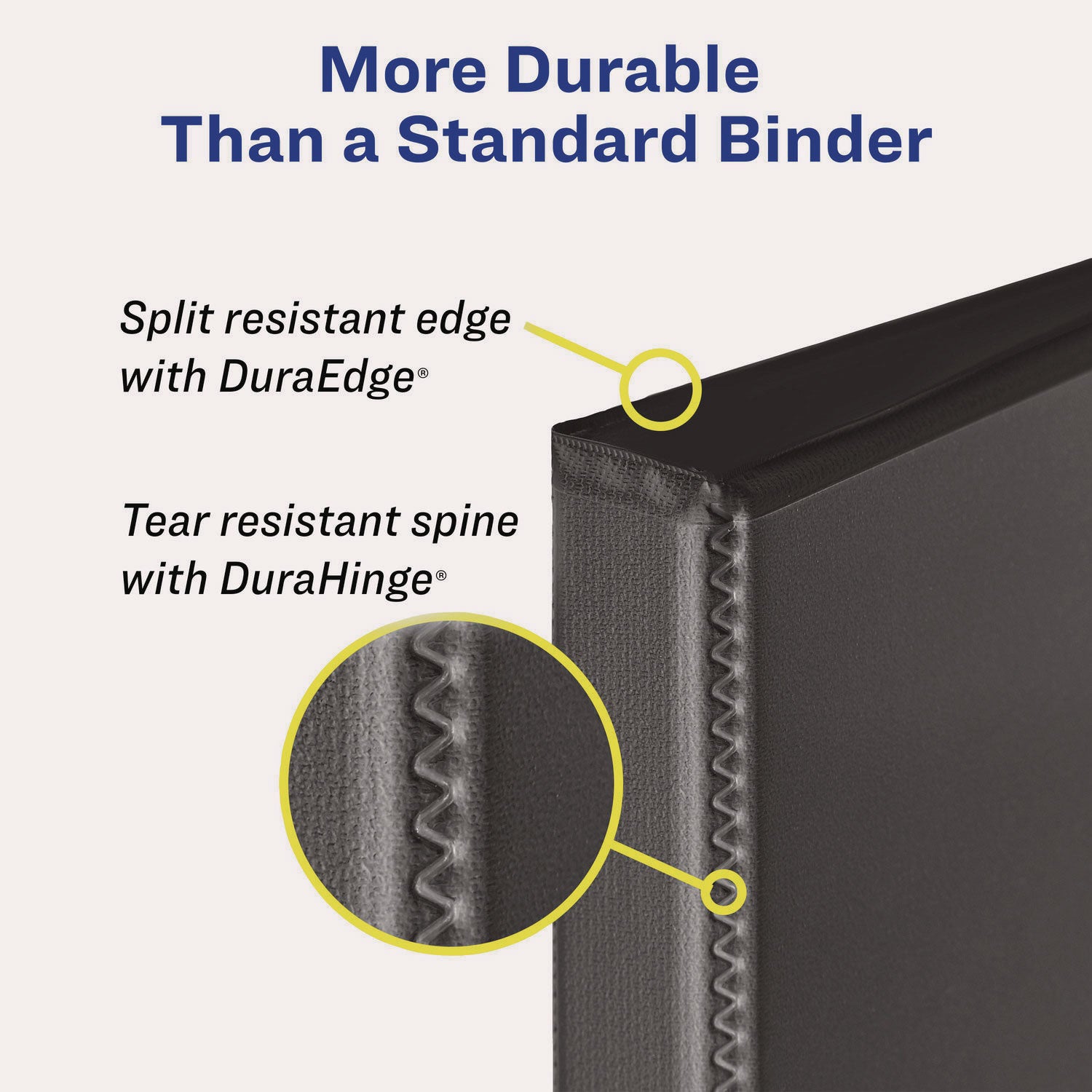 Heavy-Duty View Binder with DuraHinge and Locking One Touch EZD Rings, 3 Rings, 3" Capacity, 11 x 8.5, Red
