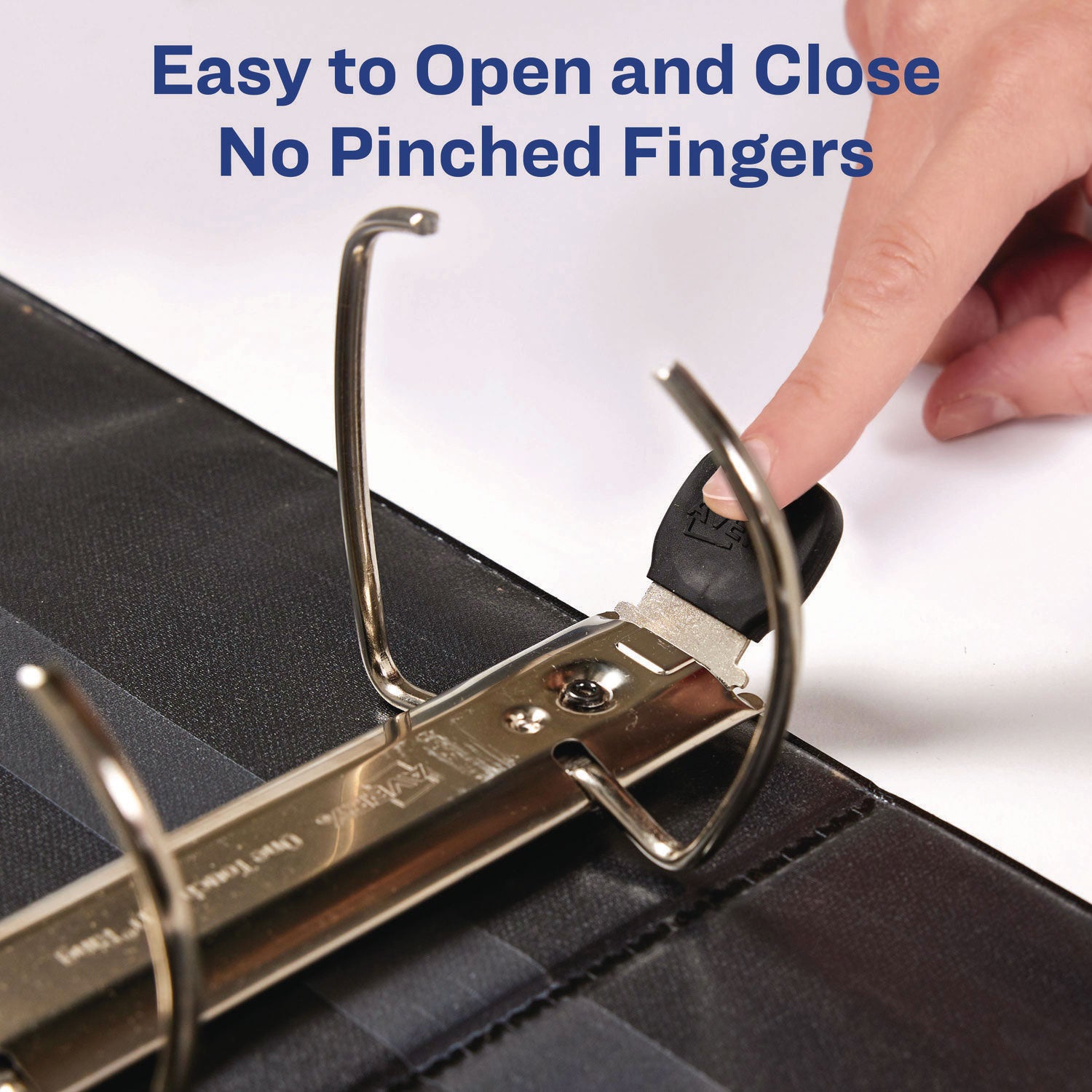 Heavy-Duty Non-View Binder with DuraHinge, Locking One Touch EZD Rings and Thumb Notch, 3 Rings, 5" Capacity, 11 x 8.5, Blue