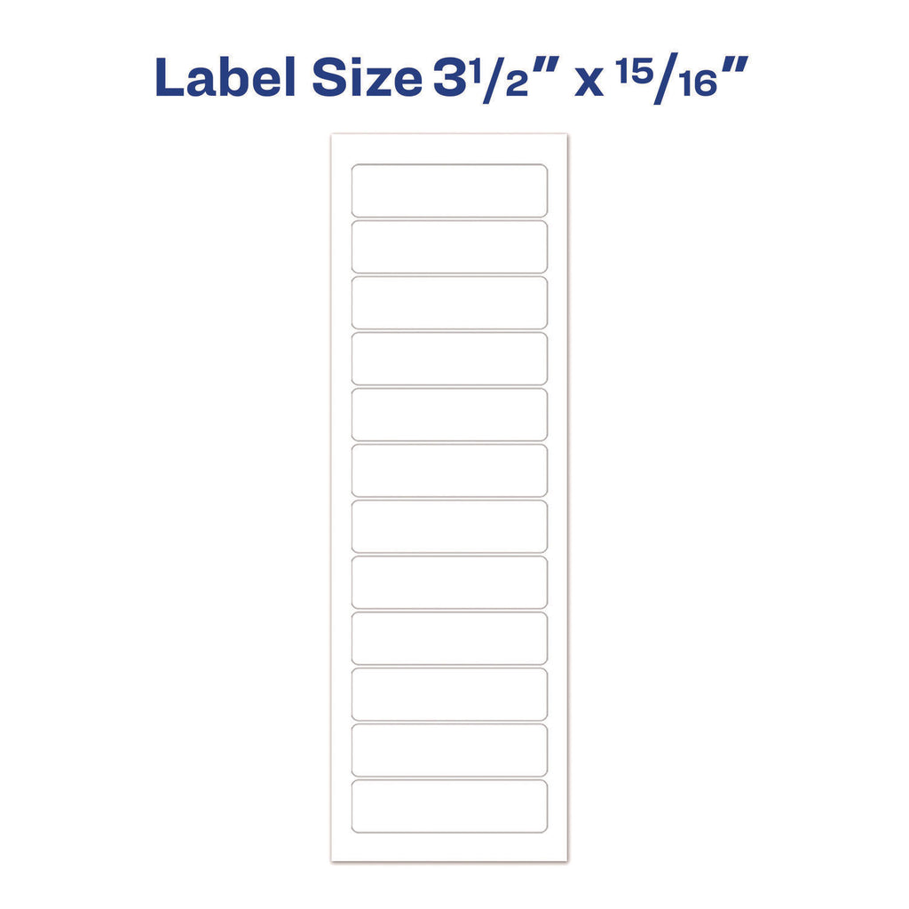 Dot Matrix Printer Mailing Labels, Pin-Fed Printers, 0.94 x 3.5, White, 5,000/Box