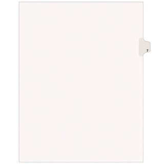 Preprinted Legal Exhibit Side Tab Index Dividers, Avery Style, 10-Tab, 7, 11 x 8.5, White, 25/Pack