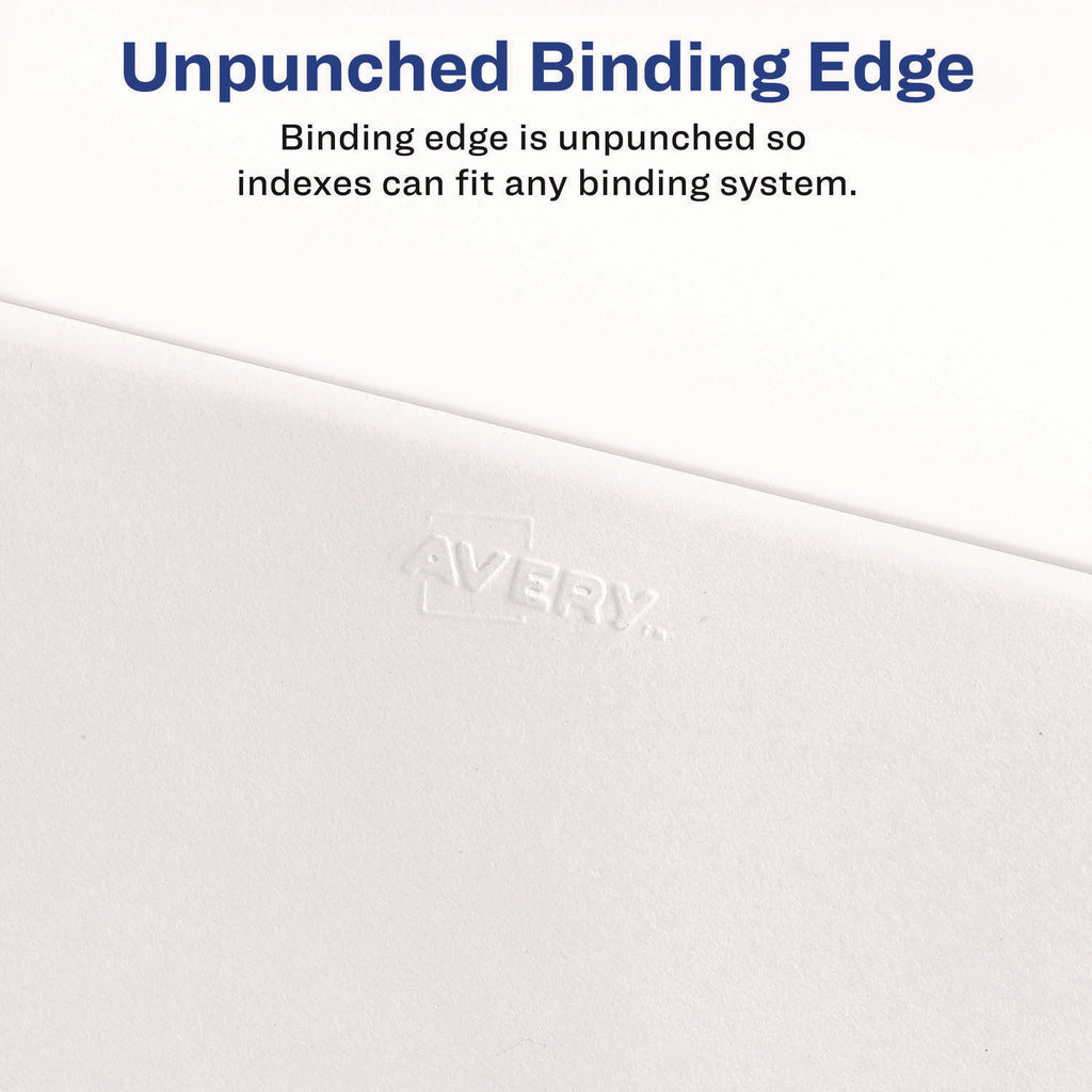 Preprinted Legal Exhibit Side Tab Index Dividers, Avery Style, 10-Tab, 7, 11 x 8.5, White, 25/Pack