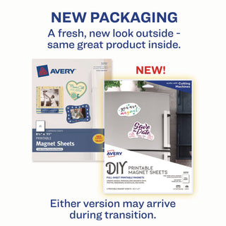 Printable Magnet Sheets, 8.5 x 11, White, 5/Pack