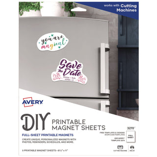 Printable Magnet Sheets, 8.5 x 11, White, 5/Pack