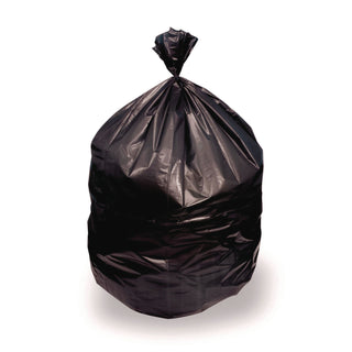 High-Density Coreless Can Liners, 8-10Gal, 8Mic, 24x24, Black,50Bags/Rl,20Rls/Ct