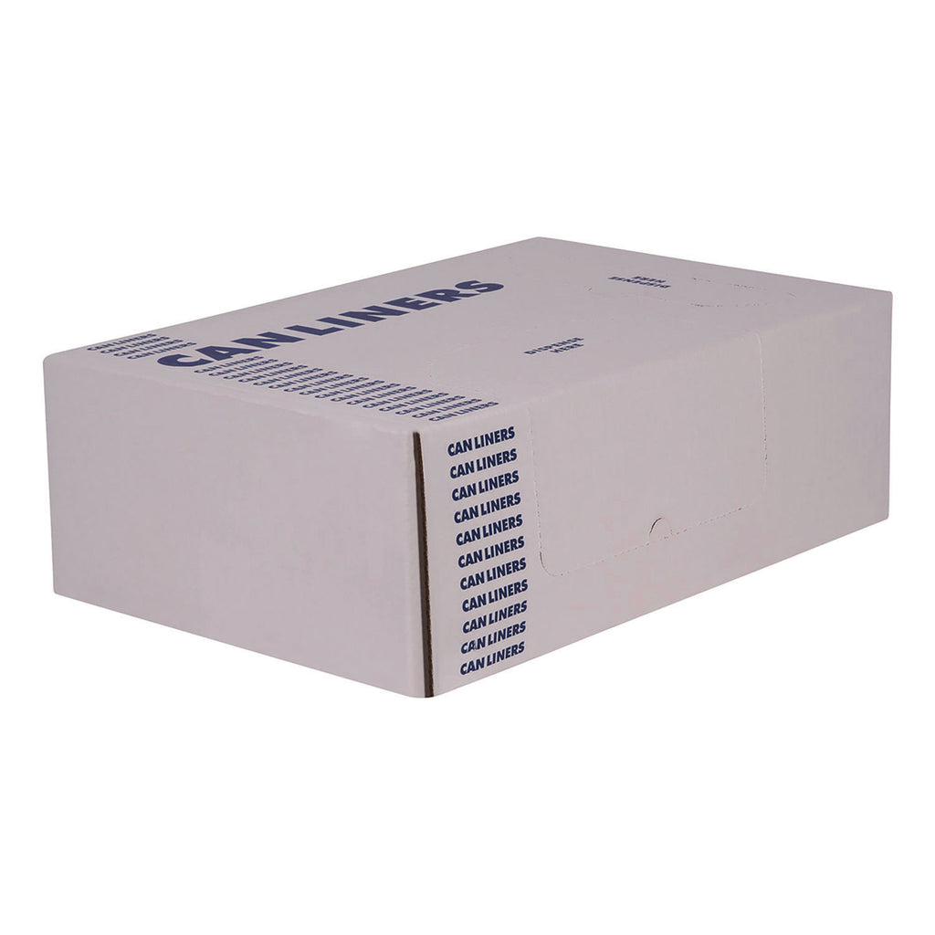 High-Density Coreless Can Liners, 8-10Gal, 8Mic, 24x24, Black,50Bags/Rl,20Rls/Ct