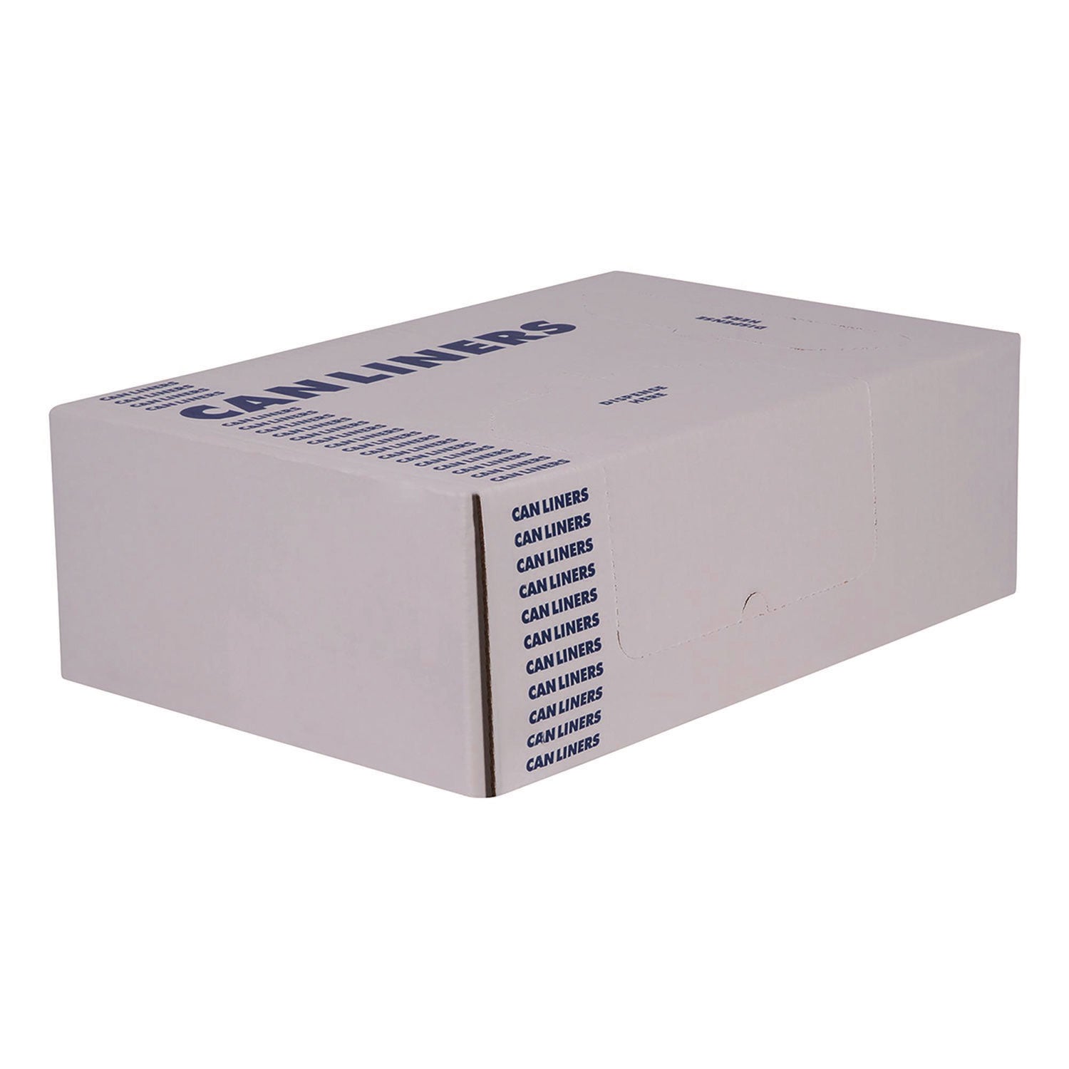 High-Density Coreless Can Liners, 8-10Gal, 8Mic, 24x24, Black,50Bags/Rl,20Rls/Ct