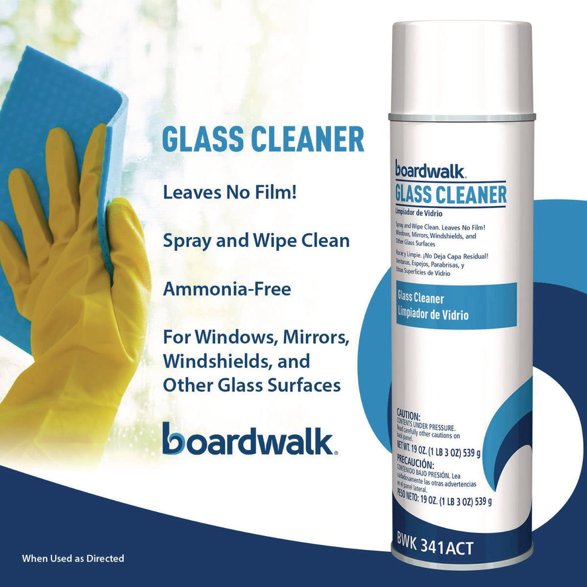 Glass Cleaner, Sweet Scent, 18.5 oz. Aerosol Spray