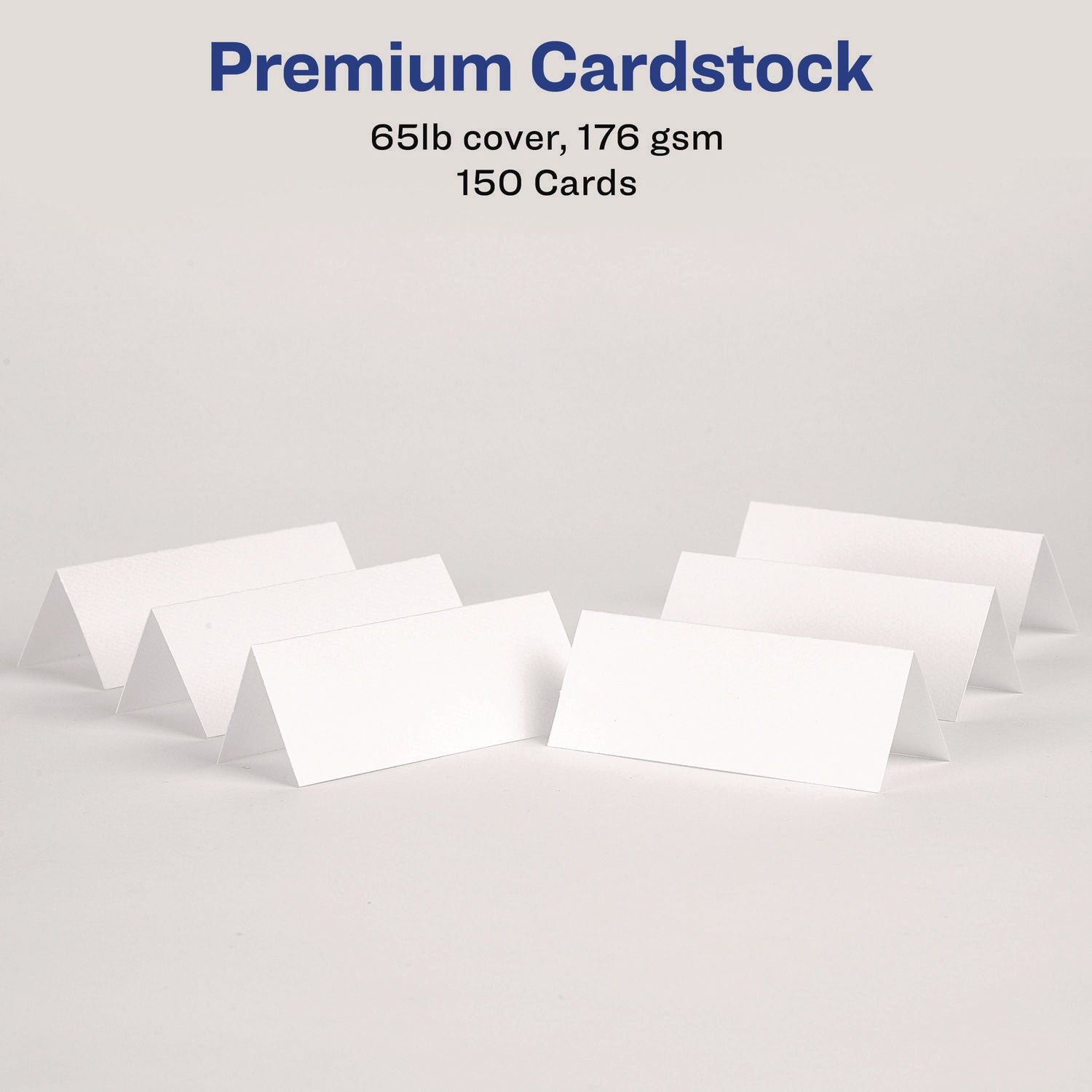 Small Textured Tent Cards, White, 1.44 x 3.75, 6 Cards/Sheet, 25 Sheets/Pack