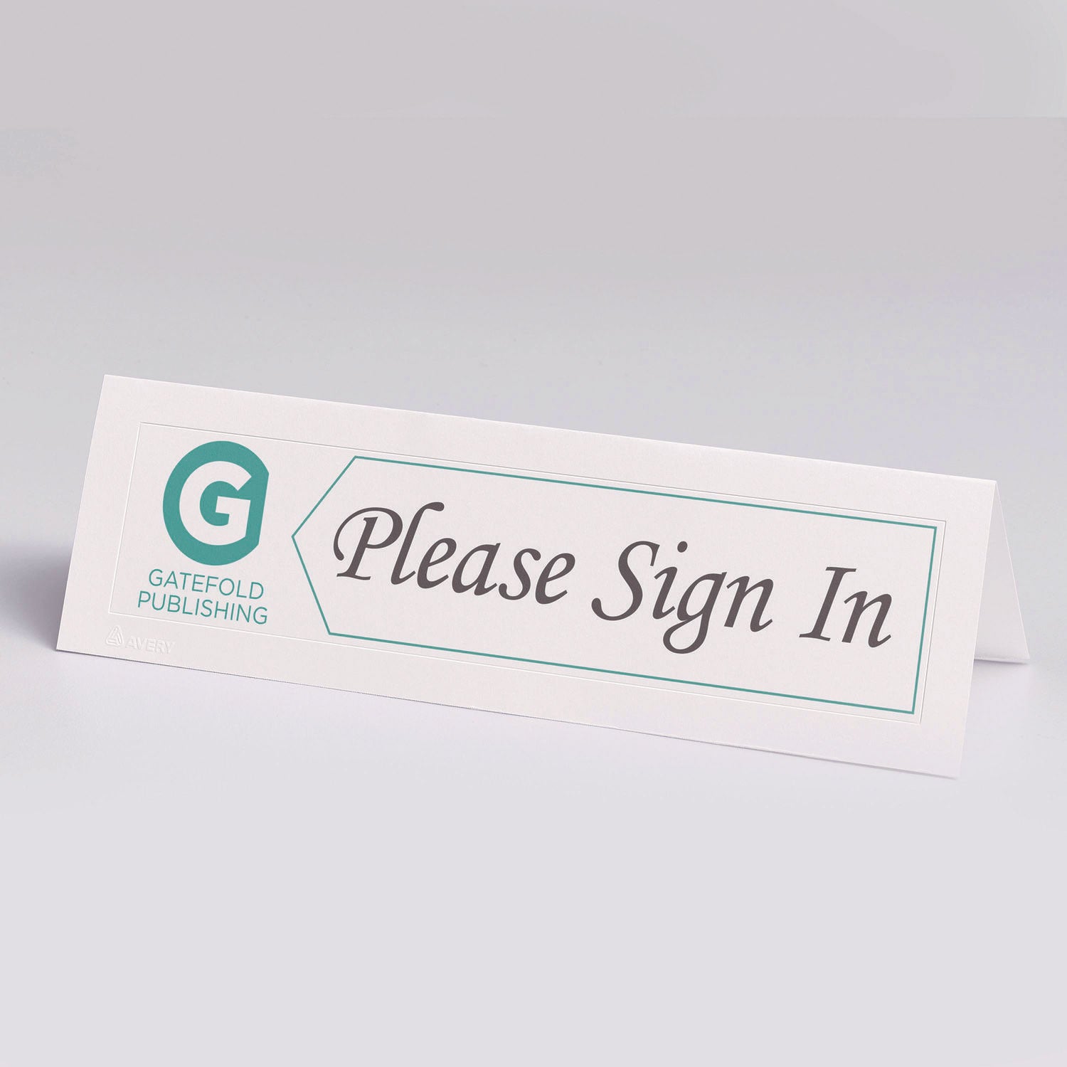 Medium Embossed Tent Cards, White, 2.5 x 8.5, 2 Cards/Sheet, 50 Sheets/Box