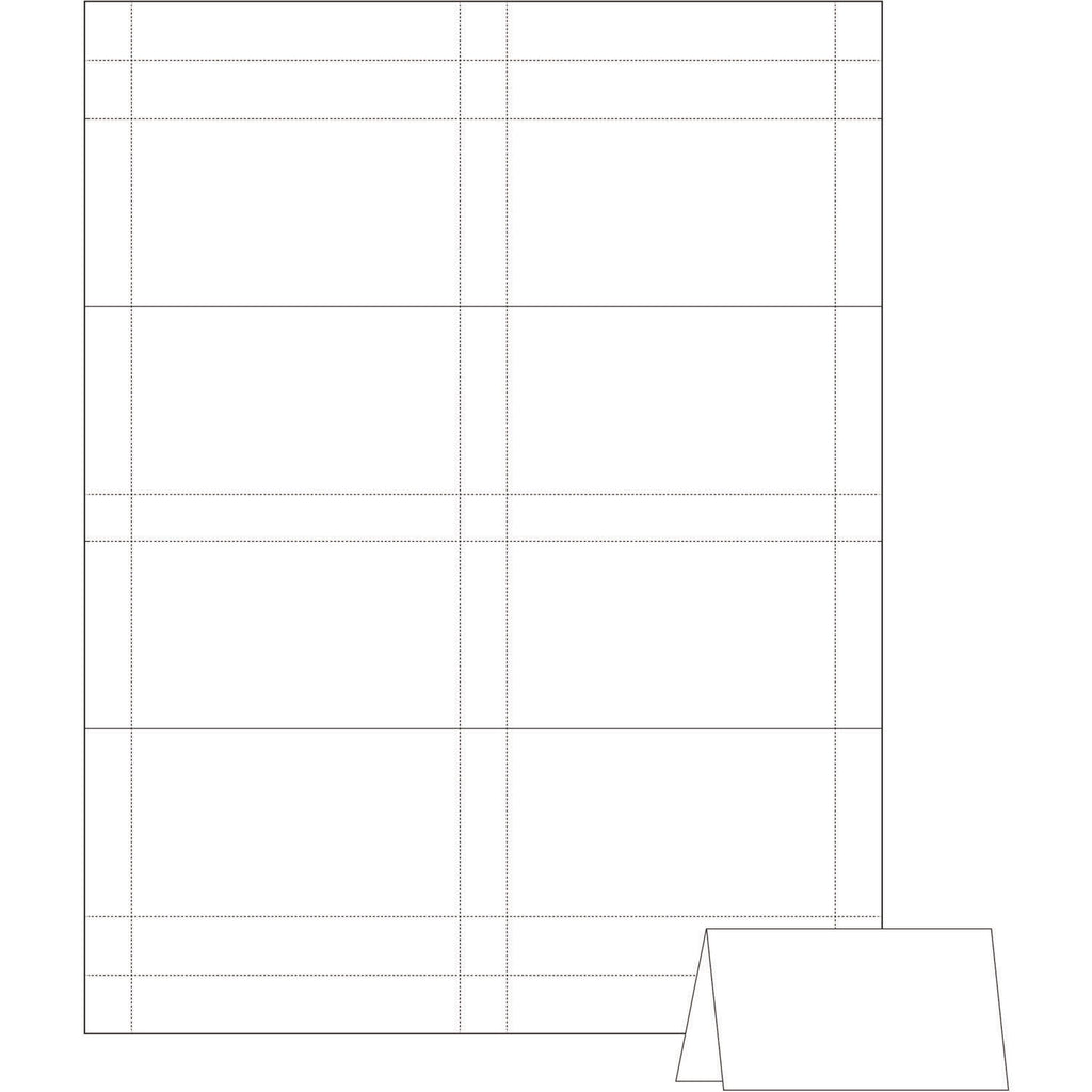 Small Tent Card, White, 2 x 3.5, 4 Cards/Sheet, 40 Sheets/Pack