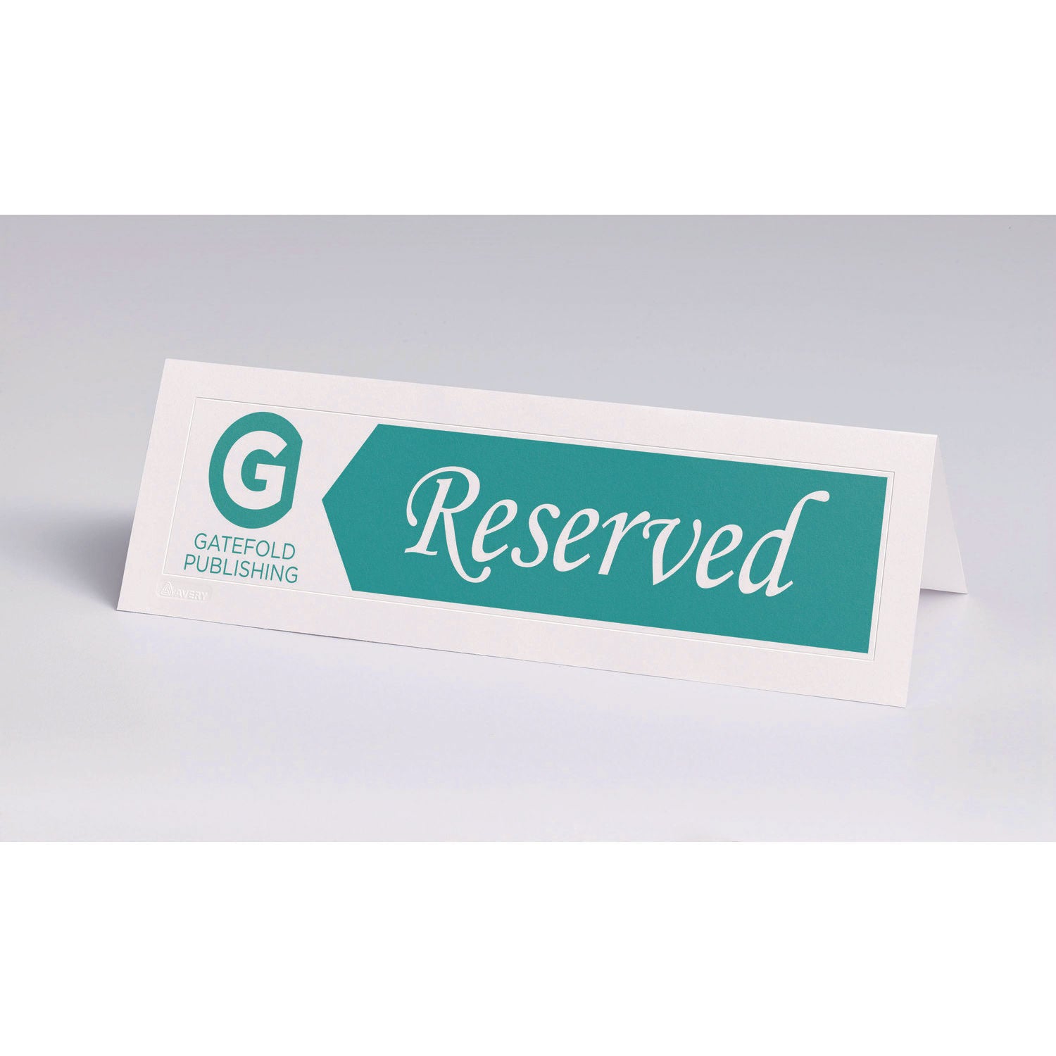 Large Embossed Tent Card, White, 3.5 x 11, 1 Card/Sheet, 50 Sheets/Box