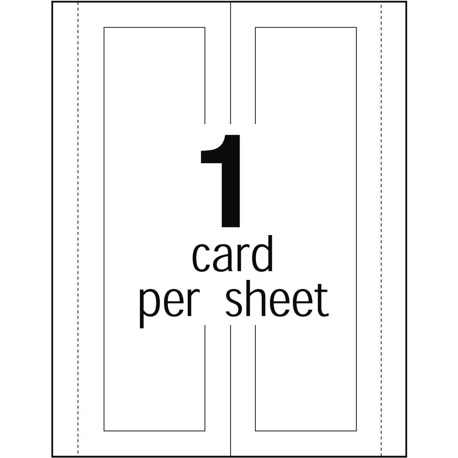 Large Embossed Tent Card, White, 3.5 x 11, 1 Card/Sheet, 50 Sheets/Box
