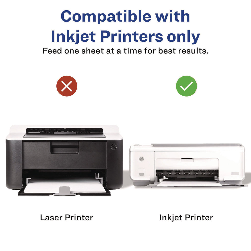 Printable Postcards, Inkjet, 85 lb, 4 x 6, Matte White, 100 Cards, 2 Cards/Sheet, 50 Sheets/Box