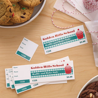 Printable Tickets w/Tear-Away Stubs, 97 Bright, 65 lb Cover Weight, 8.5 x 11, White, 10 Tickets/Sheet, 20 Sheets/Pack