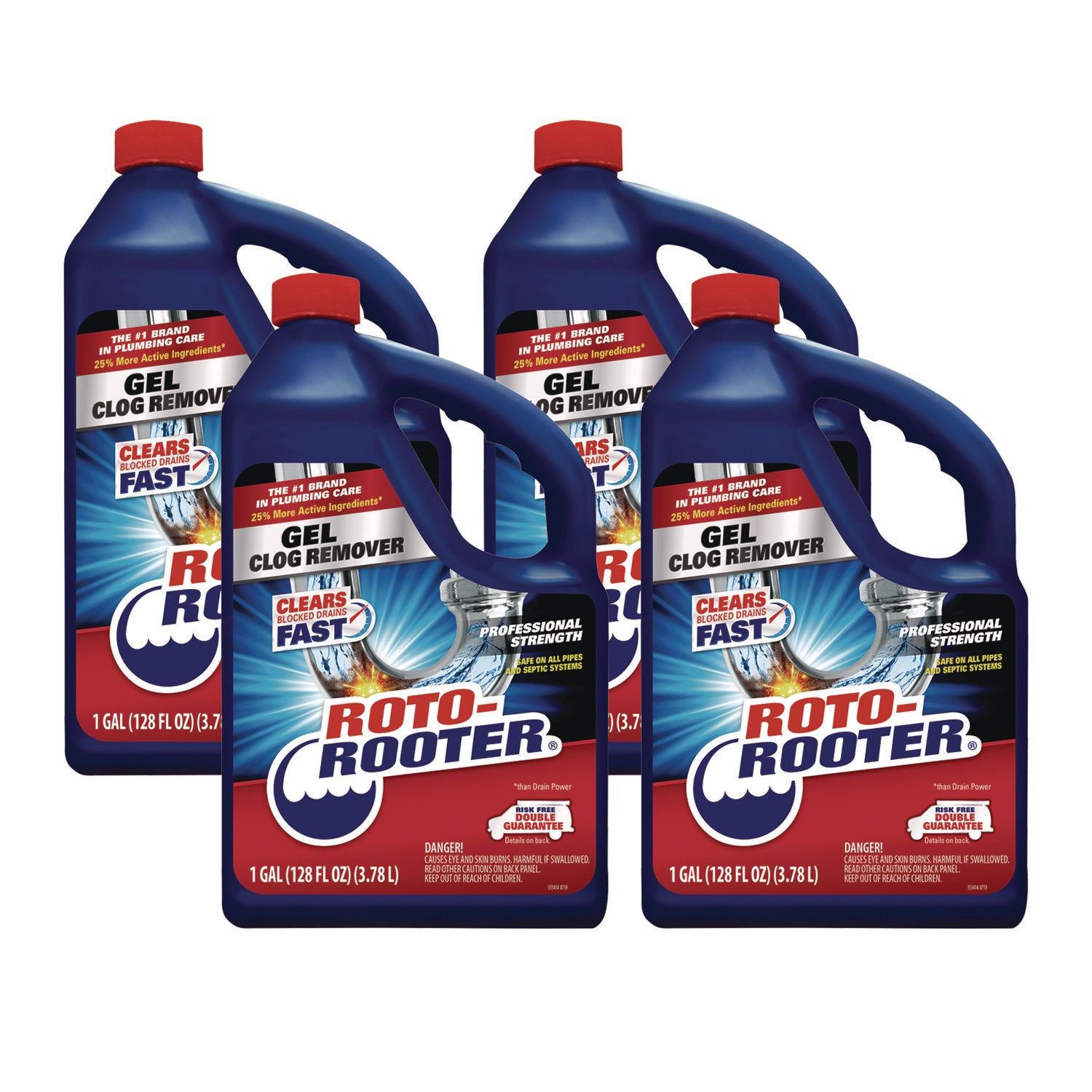 Gel Clog Remover, 1 gal Bottle, 4/Carton
