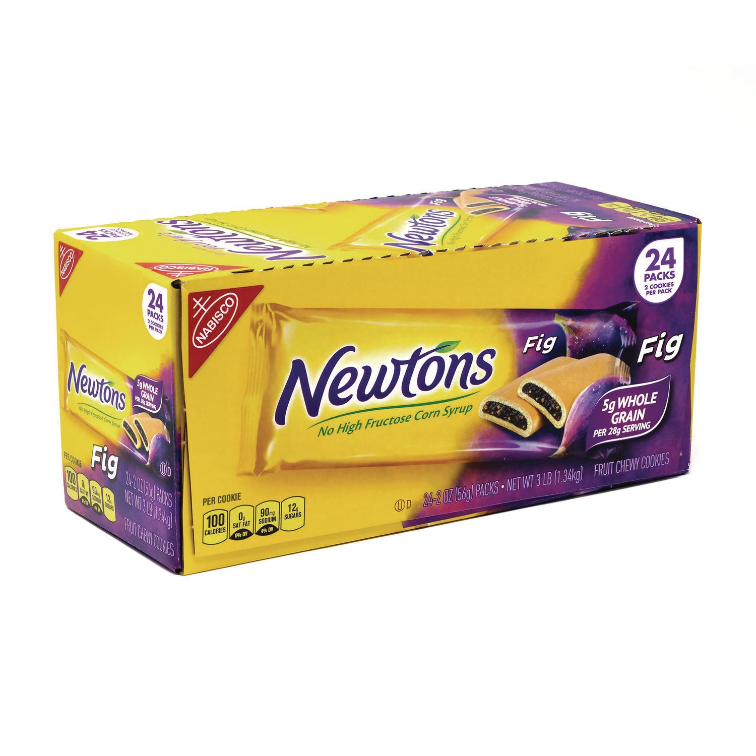 Fig Newtons, 2 oz Pack, 2 Cookies/Pack 24 Packs/Box, Ships in 1-3 Business Days