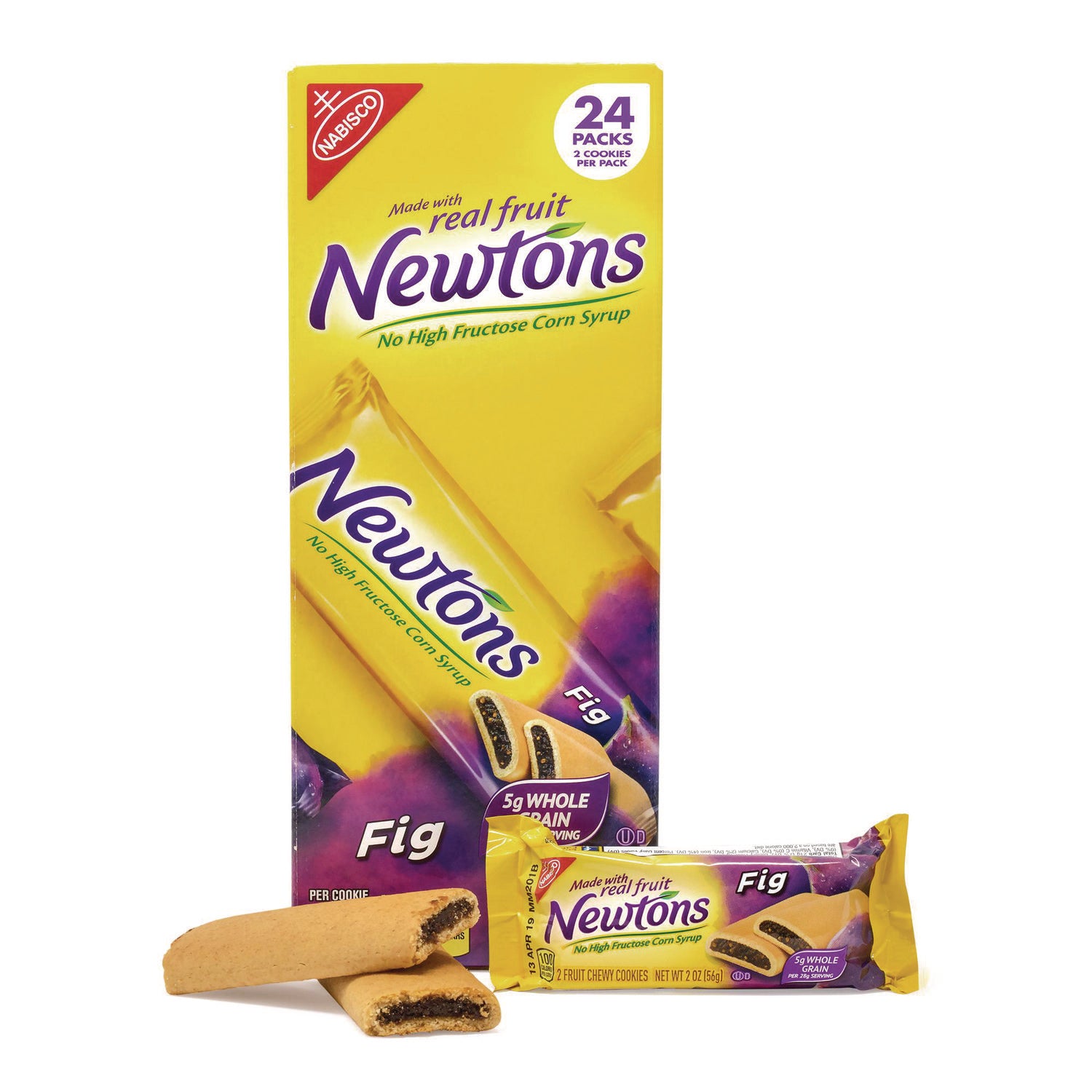 Fig Newtons, 2 oz Pack, 2 Cookies/Pack 24 Packs/Box, Ships in 1-3 Business Days