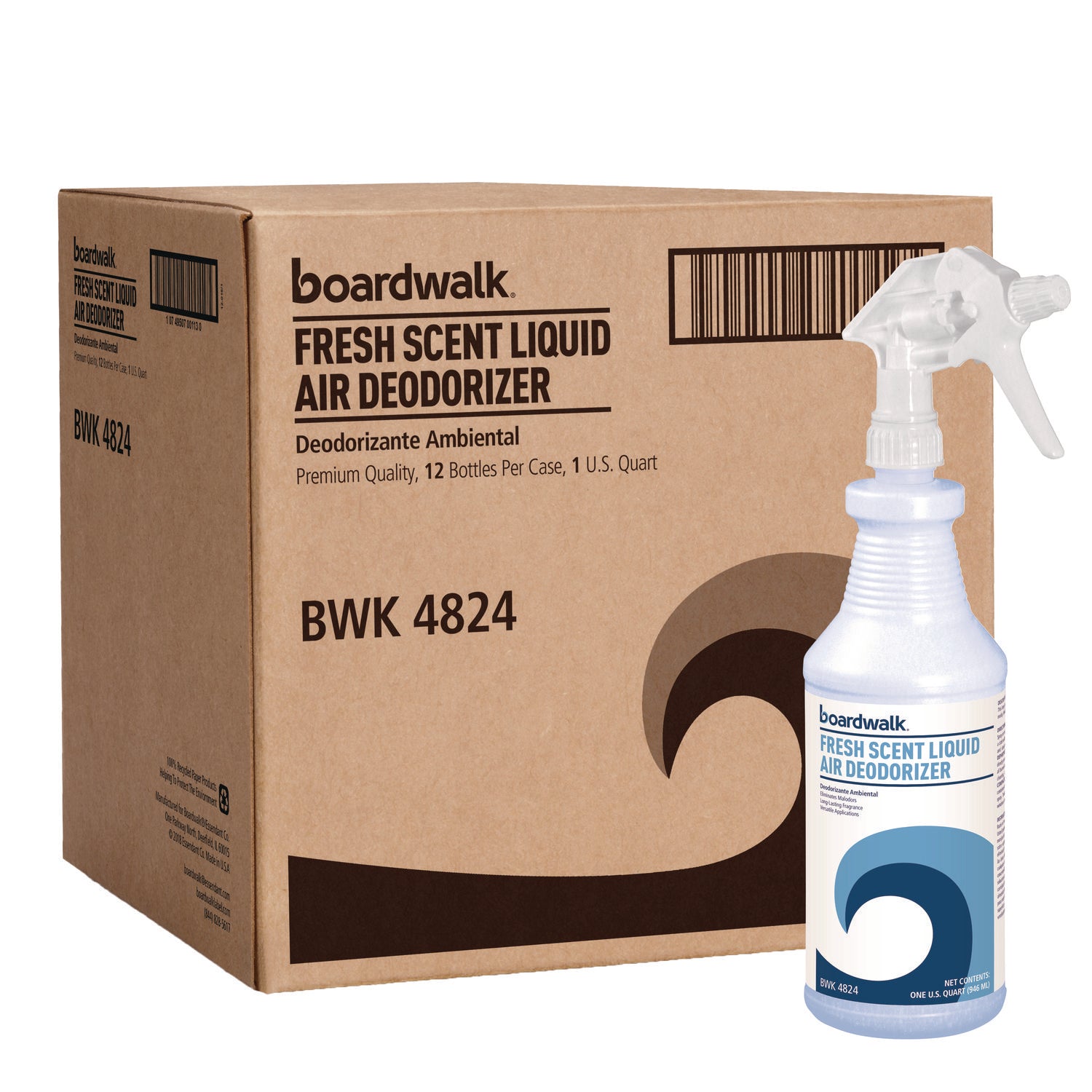 Fresh Scent Air Freshener, 32 oz Spray Bottle, 12/Carton