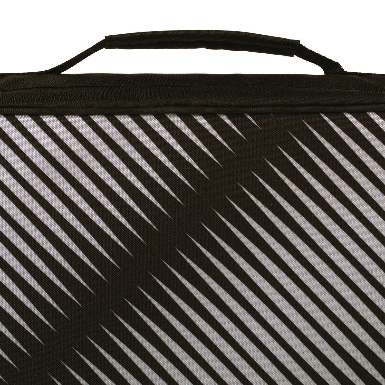 Zipper Binder, 3 Rings, 2" Capacity, 11 x 8.5, Black/Gray Zebra Print Design