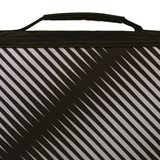 Zipper Binder, 3 Rings, 2" Capacity, 11 x 8.5, Black/Gray Zebra Print Design