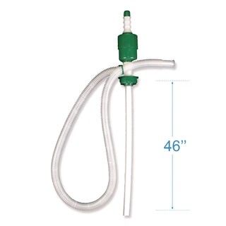 Drum Pump, 5 gpm, Plastic, 46" Tall, Clear, 46