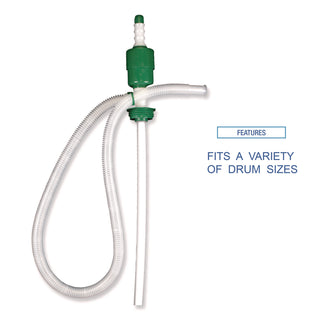 Drum Pump, 5 gpm, Plastic, 46" Tall, Clear, 46