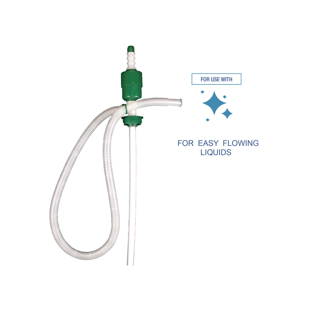 Drum Pump, 5 gpm, Plastic, 46" Tall, Clear, 46