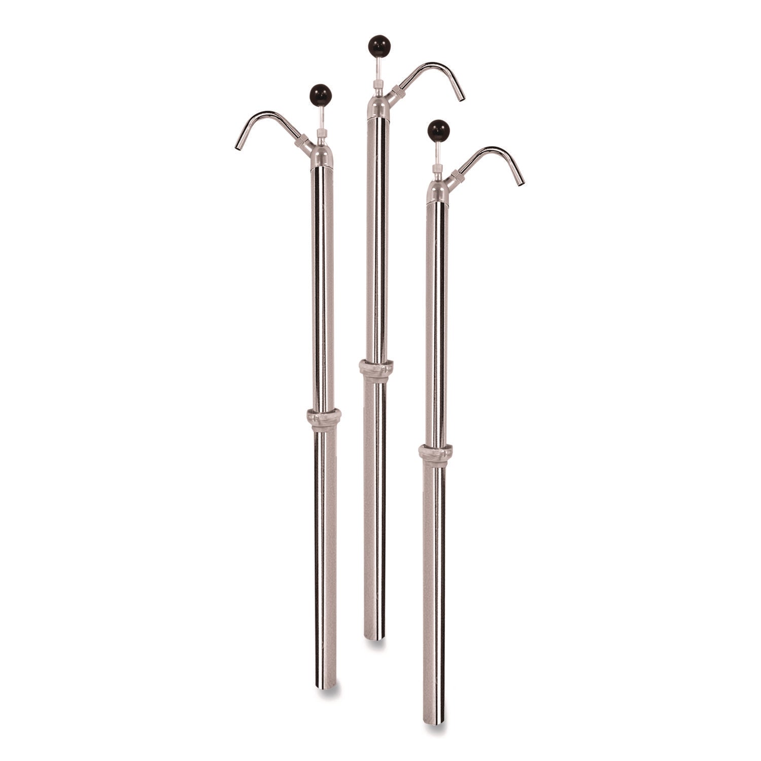 Bottle Pump, 22 oz/Pump, Steel, 42.5" Tall, Chrome, 6/Carton