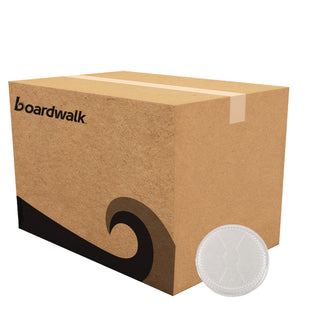Round Aluminum To-Go Container Lids, Dome Lid, 7", Clear, Plastic, 500/Carton