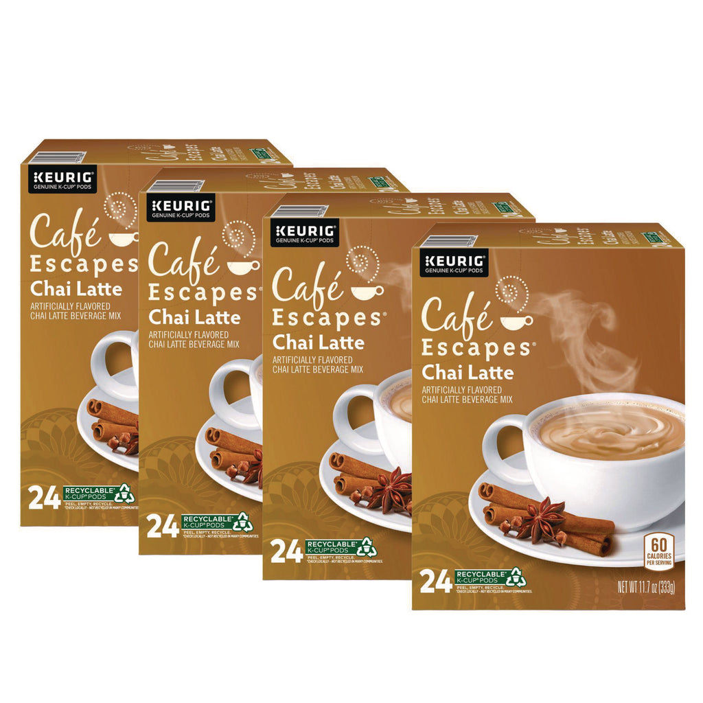 Cafe Escapes Chai Latte K-Cups, 96/Carton