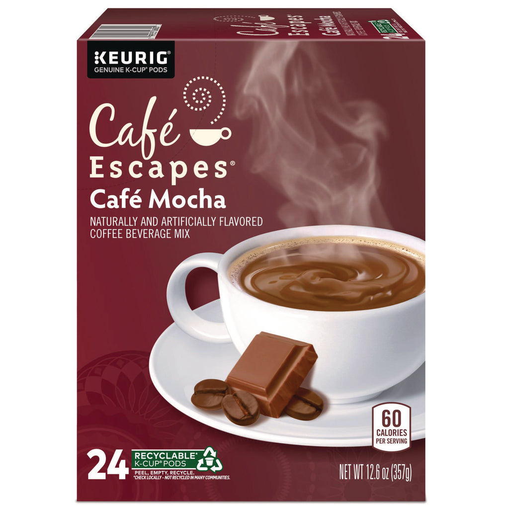 Cafe Escapes Mocha K-Cups, 24/Box