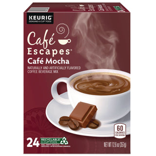 Cafe Escapes Mocha K-Cups, 24/Box