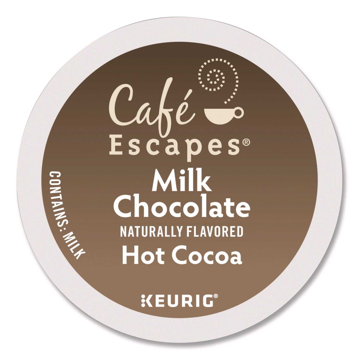 Cafe Escapes Milk Chocolate Hot Cocoa K-Cups, 24/Box