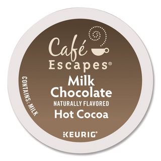 Cafe Escapes Milk Chocolate Hot Cocoa K-Cups, 24/Box