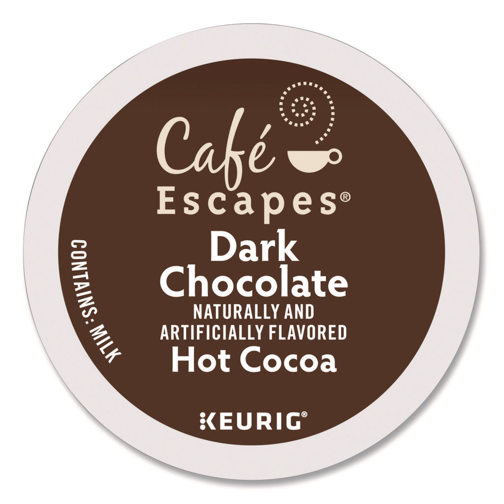 Cafe Escapes Dark Chocolate Hot Cocoa K-Cups, 24/Box