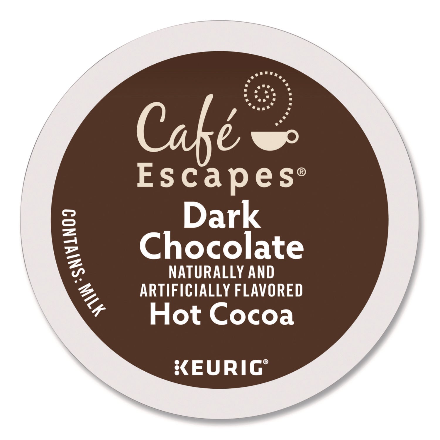 Cafe Escapes Dark Chocolate Hot Cocoa K-Cups, 24/Box