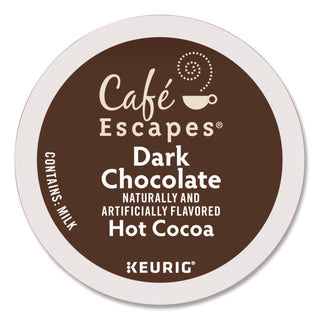 Cafe Escapes Dark Chocolate Hot Cocoa K-Cups, 24/Box