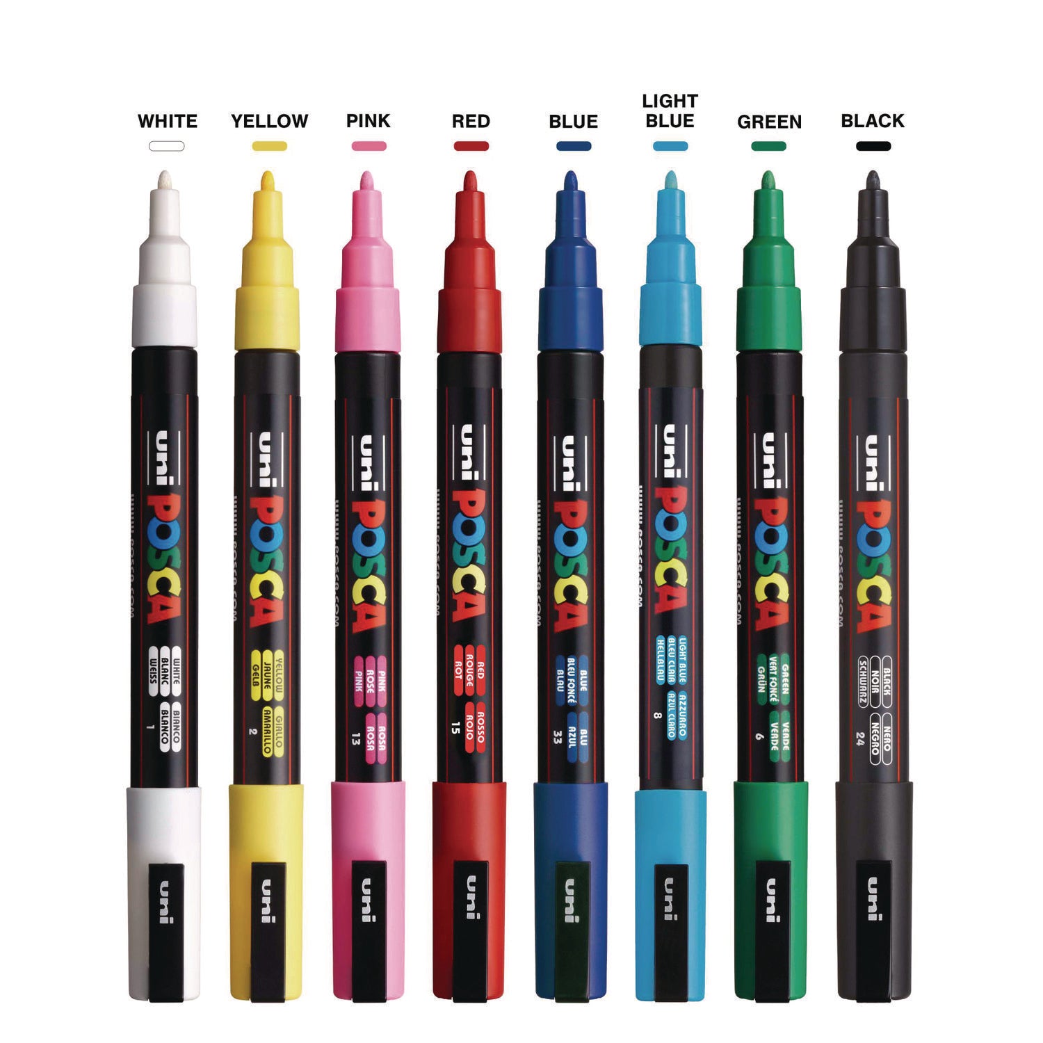 Permanent Specialty Marker, Medium Bullet Tip, Assorted Colors, 8/Pack