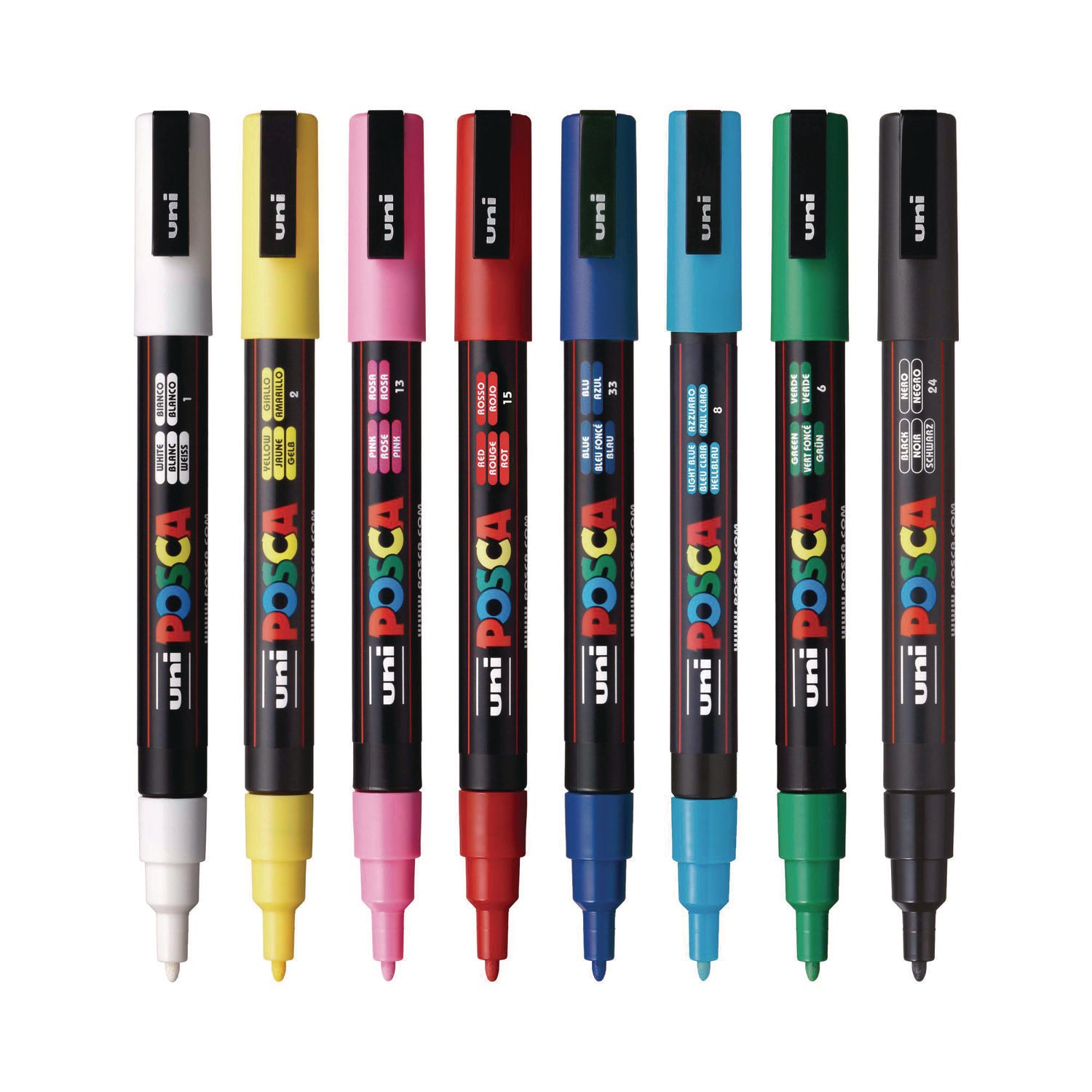 Permanent Specialty Marker, Fine Bullet Tip, Assorted Colors, 8/Pack