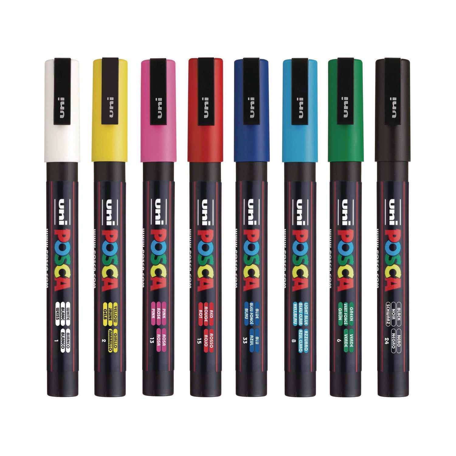 Permanent Specialty Marker, Fine Bullet Tip, Assorted Colors, 8/Pack