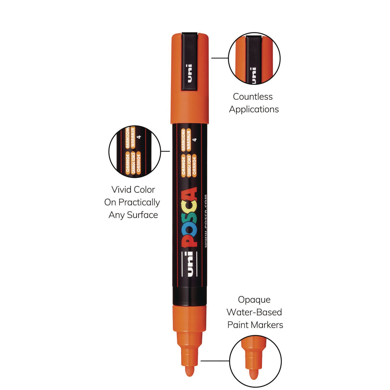 Permanent Specialty Marker, Medium Bullet Tip, Assorted Colors, 16/Pack