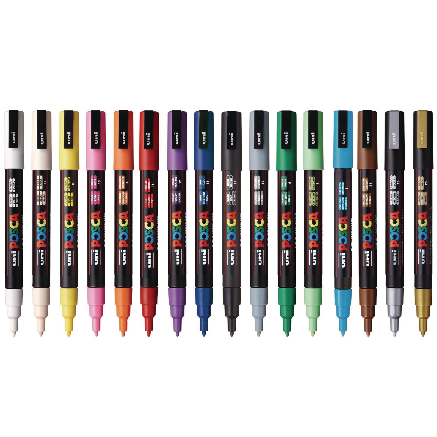 Permanent Specialty Marker, Fine Bullet Tip, Assorted Colors,16/Pack