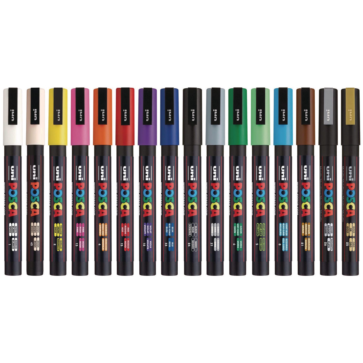 Permanent Specialty Marker, Fine Bullet Tip, Assorted Colors,16/Pack